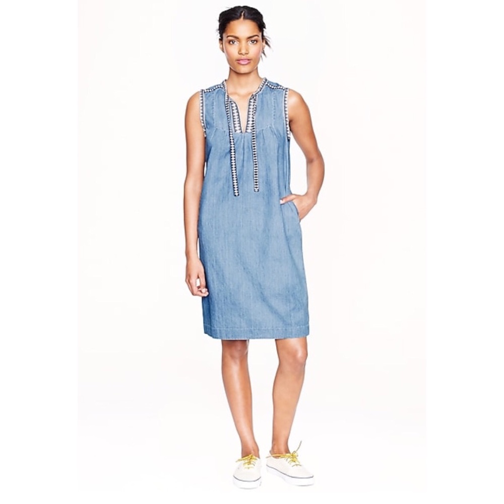 J. Crew Chambray Dress